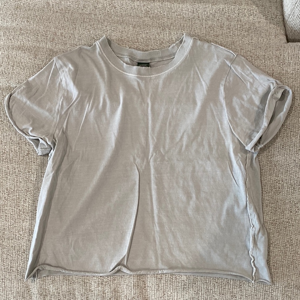 Wild Fable Grey Cropped Shirt